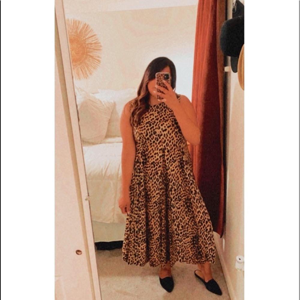 Vintage • Leopard Print • Maxi Dress • Cheetah